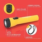 Energizer Eveready LED Torch (2 Pack), Super Bright Flashlight for Outdoors, Camping and Gifts (4 AA Batteries Included), Blue/Yellow [Energy Class A+++] - Image 8