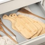 Salter Wooden Chopping Boards - 3 Piece Bamboo Chopping Board Set - 30cm, 35cm, 45cm, Chop, Cut & Carve Meat, Vegetables, Cheese & Bread, Protects Worktops, Paddle Handles with Hooks, BW06732EU7 - Image 3