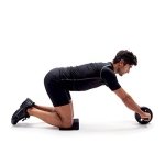 66Fit Ab Roller Wheel & Knee Pad - Abs Core Abdominal Workout Fitness Exerciser, Ideal for Core Training, Home and Gym Workout, Black - Image 4