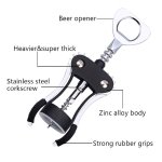 Foho Corkscrew Wine Bottle Opener with Bottle Stopper, Waiters Multifunctional Metal Wing Corkscrew for Wine Beer Cap Bottles Opener Remover - Image 7