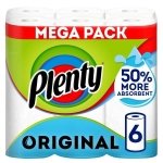 Plenty Kitchen Roll, 6 Rolls, 2-Ply Tissue