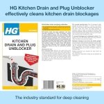 HG Kitchen Drain & Plug Unblocker, Natural, Heavy Duty, Kitchen Sink Unblocker & Cleaner for Pipes, Septic Tank Safe - 1 Litre - Image 10