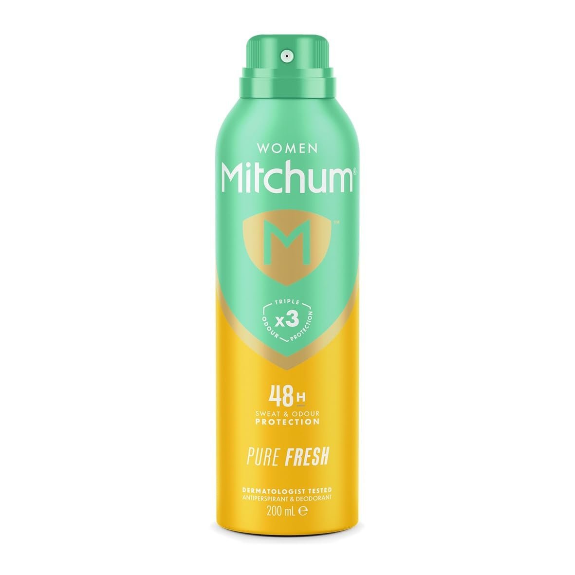 Revlon Mitchum Women Triple Odor Defense 48HR Protection Aerosol Deodorant & Anti-Perspirant, Pure Fresh, 200 ml
