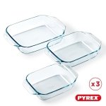 Pyrex 8023510 Set of 3 Borosilicate Glass Oven Plates – Extreme Resistance – Made in France - Image 9