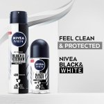 NIVEA MEN Black & White Original Anti-Perspirant Roll On (50ml), 72hr Anti-Sweat Roll On Deodorant for Men, No Stains on Black and White Clothes - Image 3