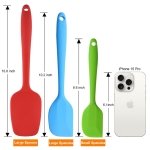 Silicone Spatula Set of 5-500°F Heat Resistant Seamless Rubber Spatulas with Stainless Steel Core Kitchen Utensils Non-Stick for Cooking, Baking and Mixing (22cm / 8.6inch) - Image 6