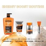 L'Oréal Men Expert, Hydra Energetic, XXL Shower Gel For Men, with Taurine and Vitamin C for an Instant Energy Kick, Convenient & Easy-to-Use Pump, Large 1L Pump Bottle - Image 2