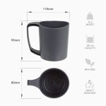 Lifeventure Ellipse Reusable Mug for Camping, Travel & Outdoor - Graphite - Image 2