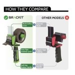 brackit Packing Tape with Dispenser, Brown 48mm x 66m, Pack of 6 Rolls – Strong Heavy Duty Packing Tape for Regular Use or Moving – Easily Seals Your Parcels and Boxes - Packaging Tape Dispenser - Image 6