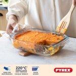 Pyrex - Set of 3 Rectangular Oven Dishes - Ideal for 2 to 6 People - 3 Sizes - Borosilicate Glass - Wide Handles - Extreme Resistance - Dishwasher Safe - Made in France - Image 8