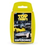 Top Trumps Supercars Classic Card Game, learn about the Aston Martin DBS, McLaren Senna and Bugatti Chiron in this educational pack, gift for ages 6 plus