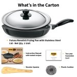 Futura Non-Stick 10-Inch Frying Pan with Stainless Steel Lid - Image 2