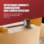 Merrimen Strong Heavy Duty Roll Pack Brown Packaging Tape, Secure Sticky Sealing Tape for Parcel Boxes, Moving Boxes, Large Postal Bags for Long Term Storage, (48MM x 66M) (3 rolls, Brown) - Image 5