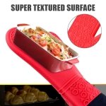 Silicone Oven Gloves, Heat Resistant Silicone Oven Mitts, Extra Long Non-Slip Gloves for Kitchen Heatproof 446 F, Red, 1 Pair - Image 2