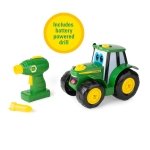 John Deere Build A Johnny Tractor, 16 Piece Building Farm Toy Car, Tractor Toy With Motorised Drill For 18 Months, 2, 3 and 4 Years Old Boys and Girls - Image 4