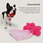ZENVALY Dog Poop Bag Dispenser, Dog Waste Bag Dispenser with Clip Lead, 1 Roll of Poop Bags, Black - Image 3