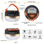 flintronic Camping Lantern, Camping Light USB Rechargeable Glare LED Tent Light with Magnetic Base, Waterproof Portable Outdoor Tent Light, 3 Modes with SOS for Hiking Fishing Emergency Home - Image 8