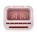 Minky Utensil Caddy, Utensil Holder with Knife Slots, Kitchen Organiser & Drainer, Sleek Holder for Kitchen Accessories, Made in The UK (Dusty Pink) - Image 3