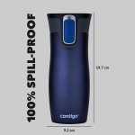 Contigo West Loop Autoseal Travel Mug, Stainless Steel Thermal Mug, Vacuum Flask, Leakproof Tumbler, Coffee Mug with BPA Easy-Clean Lid, 470 ml, Monaco - Image 4