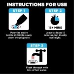 Buster Bathroom Drain Unblocker 300ml, Pack of 2 – Sink Unblocker Removes Hair & Sludge in Showers, Baths & Sinks. Fast-Acting Shower Drain Unblocker Clears Blockages & Slow-Draining Water - Image 6