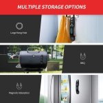 DOQAUS Digital Meat Thermometer, Instant Read Food Thermometer with Backlight LCD Screen, Foldable Long Probe & Auto On/Off, Perfect for Kitchen, BBQ, Water,Meat, Milk, Cooking Food (Black) - Image 3