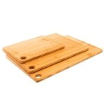 Joeji's Kitchen Set of 3 Chopping Board Heavy-Duty Bamboo Cutting Boards - 20x15 cm 28x22 cm & 33x22 cm Wooden Chopping Boards for Kitchens - Image 2