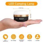 flintronic Camping Lantern, Camping Light USB Rechargeable Glare LED Tent Light with Magnetic Base, Waterproof Portable Outdoor Tent Light, 3 Modes with SOS for Hiking Fishing Emergency Home - Image 9