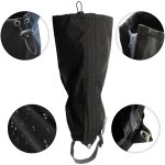 CampTeck U6843 Waterproof Walking Gaiters Polyester (One Size Fits All) Hiking, Walking, Orienteering, Mountaineering, Climbing, Hunting, Snow or Wet Outdoor Adventure - 1 Pair - Black - Image 4