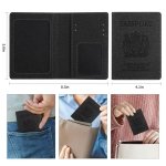 Cinocratic RFID Blocking Passport Holder Cover & Travel Wallet - PU Leather Organiser for Credit Cards, Boarding Pass and ID Cards | Travel Accessories for Men&Women (Black) - Image 3