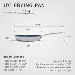 Made In Cookware - 10" Non Stick Frying Pan (Harbour Blue) - 5 Ply Stainless Clad Nonstick - Professional Cookware USA - Induction Compatible - Image 3