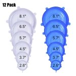 DigHealth Silicone Stretch Lids, 12 Pack of Silicone Food Covers, BPA and Expandable to Fit Various Shape of Containers, Dishes, Bowls, Safe in Dishwasher, Microwave and Freezer - Image 6