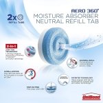 UniBond AERO 360° Moisture Absorber Neutral Refill Tab, ultra-absorbent and odour-neutralising, for AERO 360° Dehumidifier, Condensation Absorbers, Twin Pack (2 x 450g) - Image 6