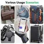 Tracker Tags Bluetooth Item Finder-4Pack，Compatible with Apple Find My APP (iOS Only) Replaceable Battery, IP67 Waterproof, Suitable for Luggage, Bags, Wallets, Backpacks, Keys Tracking Tag, Black - Image 3