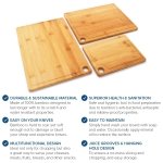 Joeji's Kitchen Set of 3 Chopping Board Heavy-Duty Bamboo Cutting Boards - 20x15 cm 28x22 cm & 33x22 cm Wooden Chopping Boards for Kitchens - Image 8