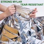 HONYAO® Emergency Blanket 3pcs, Foil Blanket Silver, Thermal Blanket 210×160 cm, Survival Blanket Perfect for Outdoors Survival Car Hiking Marathons First Aid, Tear Resistant - Image 5
