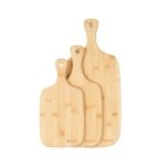 Salter Wooden Chopping Boards - 3 Piece Bamboo Chopping Board Set - 30cm, 35cm, 45cm, Chop, Cut & Carve Meat, Vegetables, Cheese & Bread, Protects Worktops, Paddle Handles with Hooks, BW06732EU7
