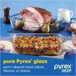 Pyrex Deep 3-Pack Glass Baking Dish Set (9"x13", 7"x11", 8"x8") With BPA-Free Lids, Rectangular Glass Bakeware, Dishwasher, Microwave, Freezer & Pre-Heated Oven Safe - Image 2