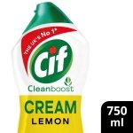 Cif Lemon Cream Cleaner multipurpose surface cleaner with 100% natural cleaning particles removes 100% of the toughest dirt 750 ml - Image 6