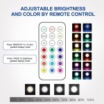 UEASE Under Cabinet LED Lights with Romote, 3PCS RGB Light Wireless Lights Battery Powered Puck Lights Under Cupboard Tap&Remote Control, 13 Colors, Dimmable, Timer, for Kitchen Bedroom - Image 4