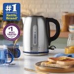 Russell Hobbs Brushed Stainless Steel Electric 1.7L Cordless Kettle (Quiet & Fast Boil 3KW, Removable washable anti-scale filter, Push button lid, Perfect pour spout) 20460 - Image 10