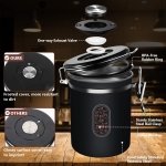 2800ML Airtight Coffee Canister with Date Tracker and Transparent Window, 35OZ Coffe Beans Storage with 30ML Measure Spoon&4 co2 Valve, Coffee Container for Grounds Coffee, Beans, Tea, Sugar, Flour - Image 7