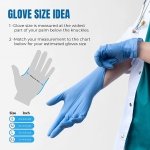 PANKTI Surgicals Powder Free Nitrile Gloves, Food Grade, Hand Disposable Gloves - 100 Count - Blue (100, Medium) - Image 5