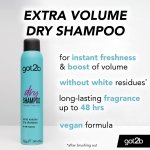 got2b Dry Shampoo Instant Fresh Up Extra Volume 200 ml, Cleans & Refreshes, Instant Fresh Up, for 24h Fragrance, Vegan Formula - Image 6