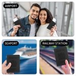 Cinocratic RFID Blocking Passport Holder Cover & Travel Wallet - PU Leather Organiser for Credit Cards, Boarding Pass and ID Cards | Travel Accessories for Men&Women (Black) - Image 2