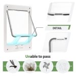 Full-Size Cat&Small Dog Door for Window, Fits 24"-28" Width Windows, Quick-Fit Cat Door Window Insert, 4 Locking Mechanisms, Magnetic Closure Cat Window Door, Aluminum Frame Pet Door for Window - Image 4