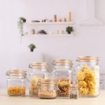Kilner Square Clip Top Jar 1L (1000ml) Airtight Glass Jar for Pickling Vegetables Preserving Chutneys Storing Coffee Beans Nuts Pasta Dry Foods - Image 6
