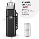 Thermos - Stainless King Red Travel Flask (1.2L) - Premium Leak Proof Insulated Tea & Coffee Flask for Hot & Cold Drinks, Built-in Cup, Twist-Pour Stopper, BPA-Free, Durable Steel - Image 2