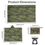 Waterproof Rain Cape Raincoat, Infreecs Rain Poncho for outdoor Camping Military cycling traveling, Hooded Rainwear with Emergency Grommet Corners for Shelter Use - Image 8