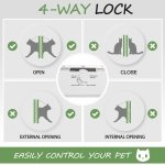 Full-Size Cat&Small Dog Door for Window, Fits 24"-28" Width Windows, Quick-Fit Cat Door Window Insert, 4 Locking Mechanisms, Magnetic Closure Cat Window Door, Aluminum Frame Pet Door for Window - Image 2