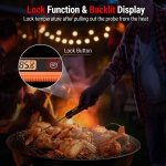 ThermoPro TP03H Meat Thermometer with IPX6 Waterproof, Food Thermometer Foldable Food Temperature Probe with LCD Backlight Calibration Lock Fuction, Kitchen Digital Instant Read Probe for Oil Jam Milk - Image 5